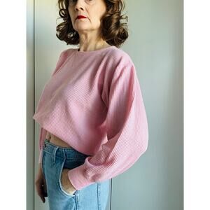 Vintage womens Thermal Long Underwear Shirt Size large Crew Neck